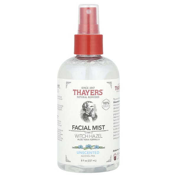 Thayers, 위치하젤 페이셜 미스트, 알코올 무함유, 무향, 237ml(8fl oz)