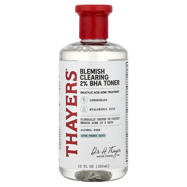 Thayers, 여드름 클리어링 2% BHA 토너, 알코올 무함유, 355ml(12fl oz)