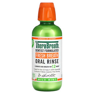 ثيرابريث‏, Fresh Breath, Oral Rinse, Mild Mint, 16 أونصة سائلة (473 مل)