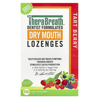 TheraBreath, Dry Mouth Lozenges, Tart Berry, 100 Sugar Free Lozenges