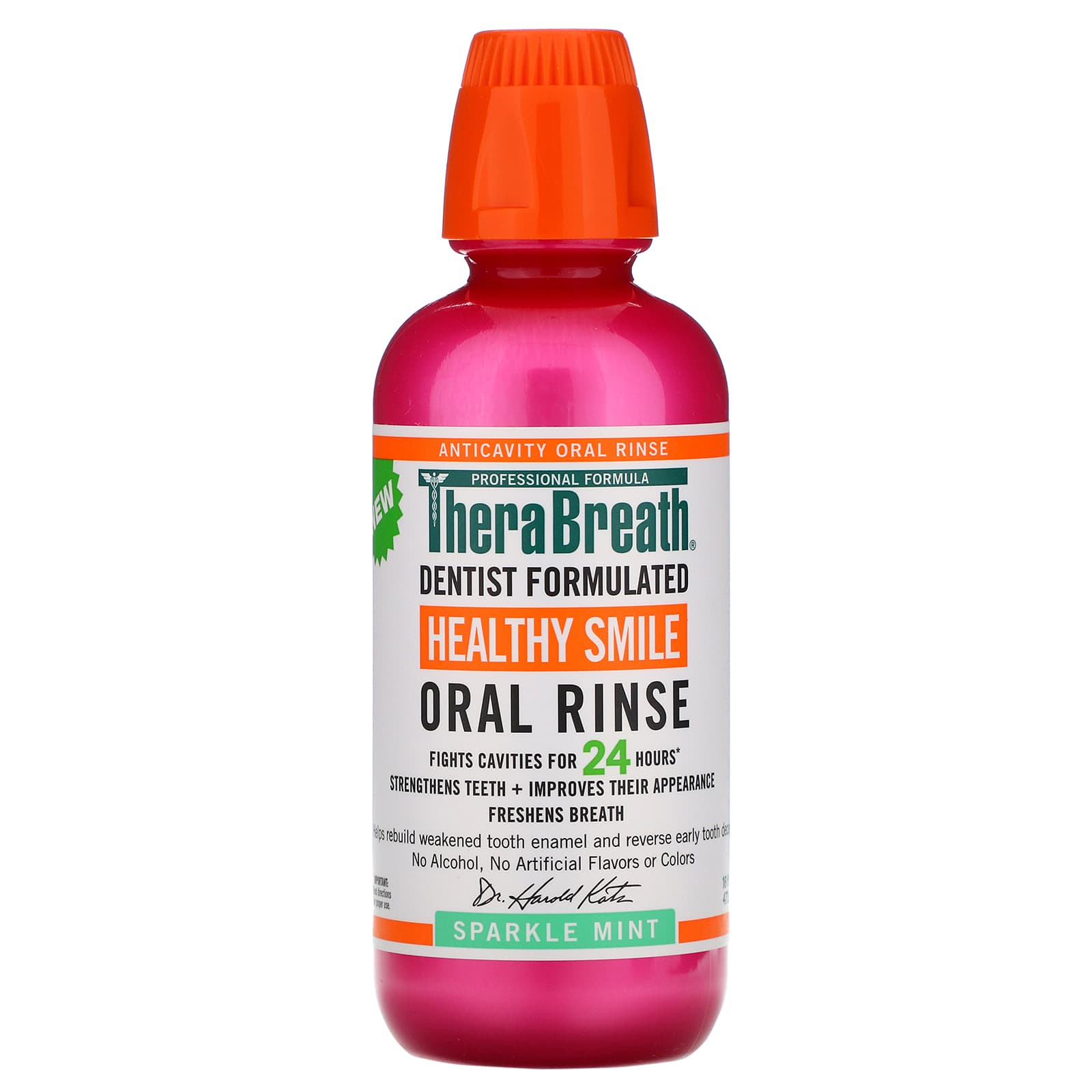 Therabreath, Healthy Smile, Oral Rinse, Sparkle Mint, 16 Fl Oz (473 Ml)