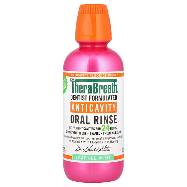 Therabreath, Anticavity Oral Rinse, Sparkle Mint, 16 Fl Oz (473 Ml)