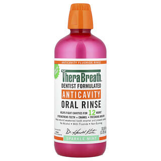 TheraBreath, Enjuague bucal anticaries, Menta brillante, 1 l (33,8 oz. líq.)