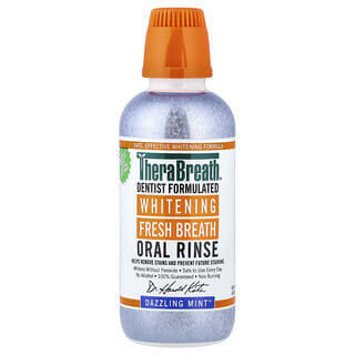TheraBreath, Enjuague bucal blanqueador para aliento fresco, Menta deslumbrante, 473 ml (16 oz. Líq.)