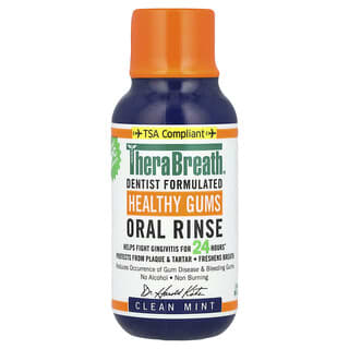 TheraBreath, Sağlıklı Diş Etleri Oral Durulama, Temiz Nane, 3 fl oz (88,7 ml)