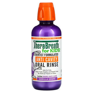 TheraBreath, Anti Cavity Oral Rinse for Kids, Gorilla Grape, 16 fl oz (473 ml)
