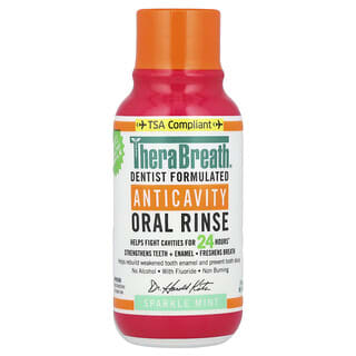 TheraBreath, Anticavity Oral Rinse, Sparkle Mint, 3 fl oz (88.7 ml)