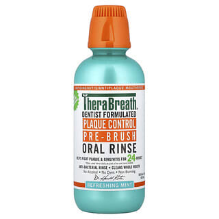 TheraBreath, Plaque Control Pre-Brush Oral Rinse, Refreshing Mint, 16 fl oz (473 ml)