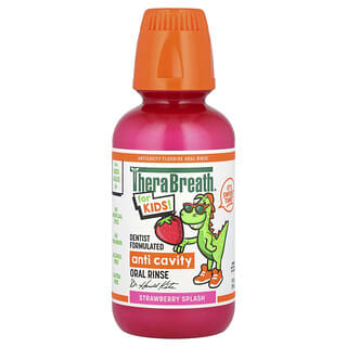 TheraBreath, Pour les enfants ! Bain de bouche anti-carie, À partir de 6 ans, Purée de fraise, 296 ml