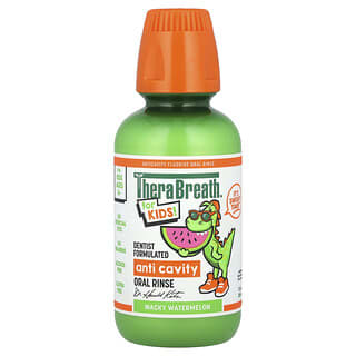 TheraBreath, Für Kinder! Anti Cavity Oral Rinse, Anti-Karies-Mundspülung, ab 6 Jahren, Verrückte Wassermelone, 296 ml (10 fl. oz.)