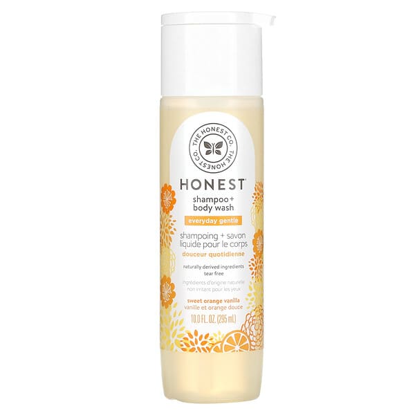 The Honest Company, エブリデイジェントルシャンプー＋ボディウォッシュ スイートオレンジバニラ 295ml（10.0液量オンス）