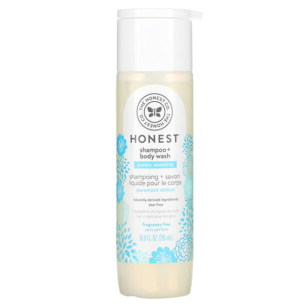 The Honest Company, 敏感肌のためのシャンプー＋ボディウォッシュ 無香料 295ml（10.0液量オンス）