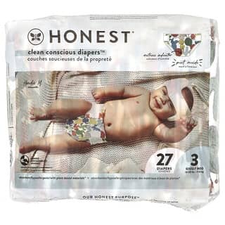 The Honest Company, Honest Diapers, rozmiar 3, 16-28 Pounds, Cactus, 27 Diapers