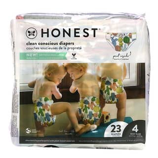 The Honest Company, Honest 尿片，尺寸 4，22-37 磅，Cactus Cuties，23 片