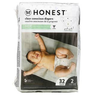 The Honest Company, Pañales Honest, Talla 2, 12-18 lb, 32 Pañales