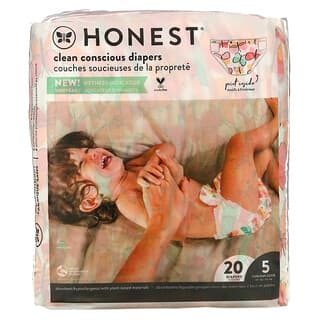The Honest Company, Honest Diapers，尺寸 5，适用于 27 磅以上婴幼儿，Wingin It，20 片