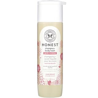 The Honest Company, 溫和滋養洗髮水 + 沐浴露，甜杏仁，10.0 液量盎司（295 毫升）