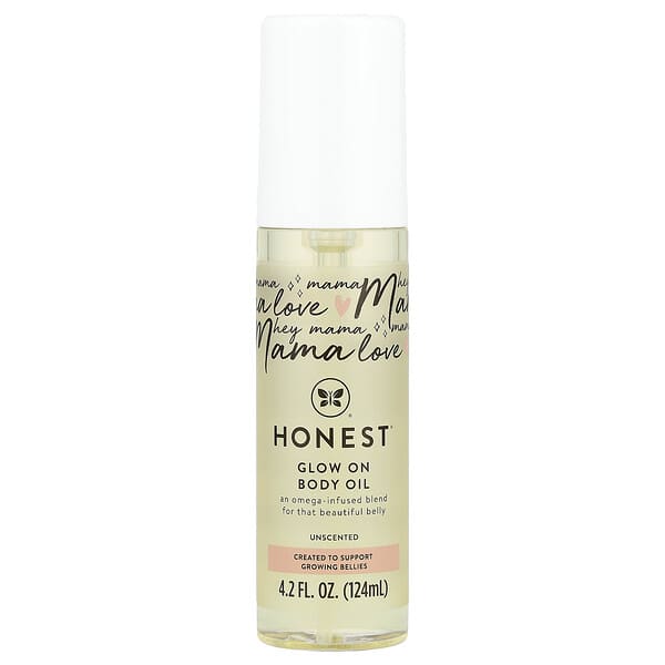 The Honest Company, Glow On Body 오일, 무향, 124ml(4.2fl oz)