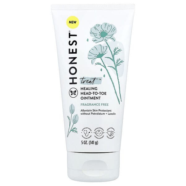 The Honest Company, Treat™, 힐링 헤드 투 토 연고, 향료 무함유, 141g(5oz)