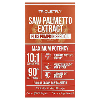 Triquetra Health, Saw Palmetto Extract Plus Pumpkin Seed Oil, 60 Softgels