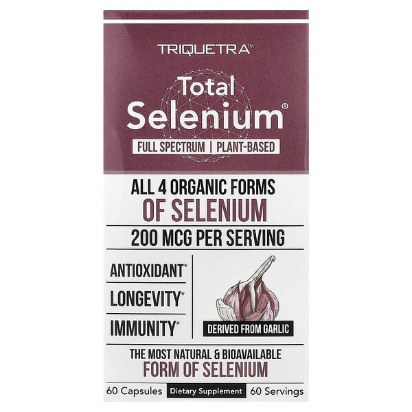 Triquetra Health‏, ®Total Selenium, ‏200 מ"ג, 60 כמוסות