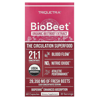 Triquetra Health, BioBeet®, Organic Beetroot Extract, 60 Capsules