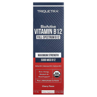 Triquetra Health, BioActive B12 Vitamini, Kiraz, 1 fl oz