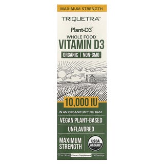 Triquetra Health, Plant-D3 – Vollwertkost Vitamin D3, ohne Geschmack, 30 ml