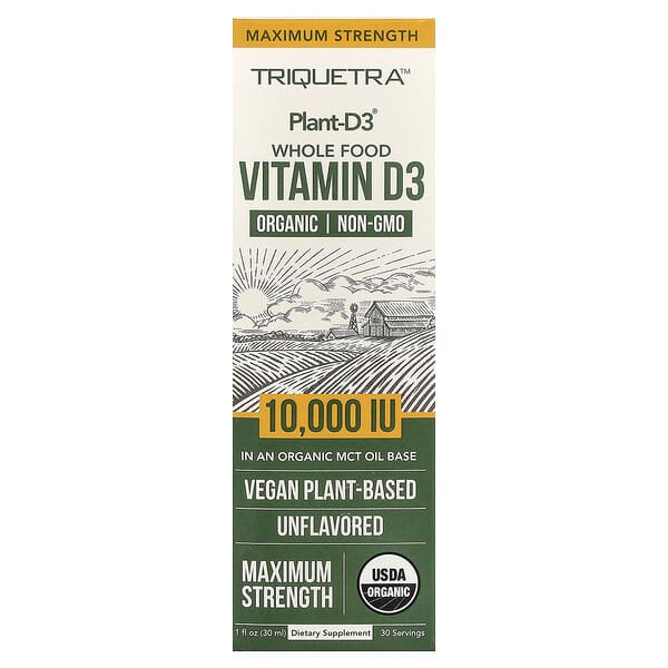 Triquetra Health, Plant-D3® Whole Food Vitamin D3, Unflavored, 1 fl oz (30 ml) — product photo 1