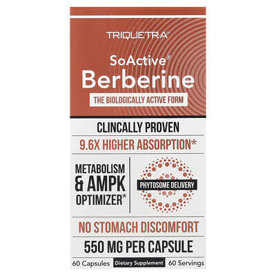 Triquetra Health, SoActive®, Berberine, 60 Capsules