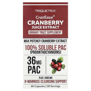 Triquetra Health, CranEaze®, Extrato de Suco de Cranberry, 60 Cápsulas