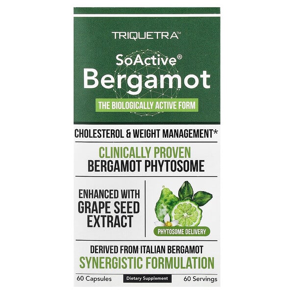 Triquetra Health, SoActive® Bergamote, 60 capsules