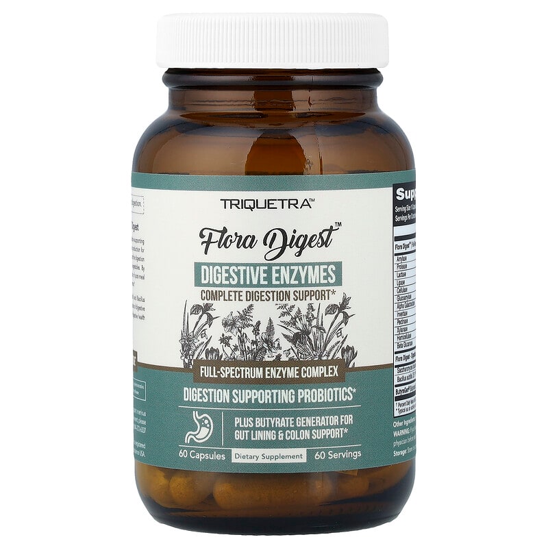 Flora Digest™ Digestive Enzymes, 60 Capsules