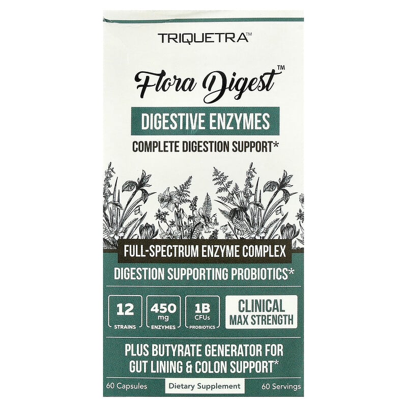 Flora Digest™ Digestive Enzymes, 60 Capsules