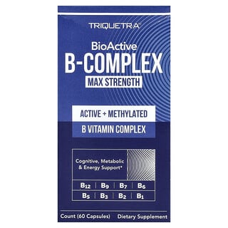 Triquetra Health, BioActive, B-komplex, maximal styrka, 60 kapslar