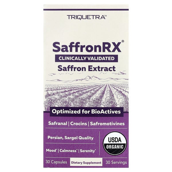 Triquetra Health, SaffronRX®（サフランRX）、サフランエキス、30粒