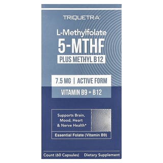 Triquetra Health, L-Methylfolate 5-MTHF plus Methyl B-12, 60 Capsules