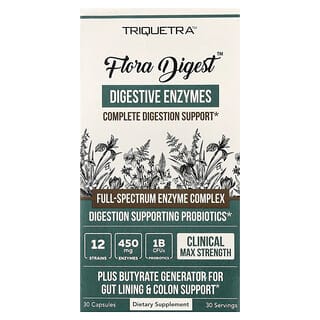 Triquetra Health, Enzymes digestives Flora Digest™, 30 capsules