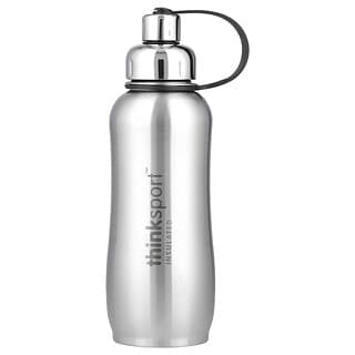 think, Thinksport™, Insulated Sports Bottle, Silver, 25 oz (750 ml)