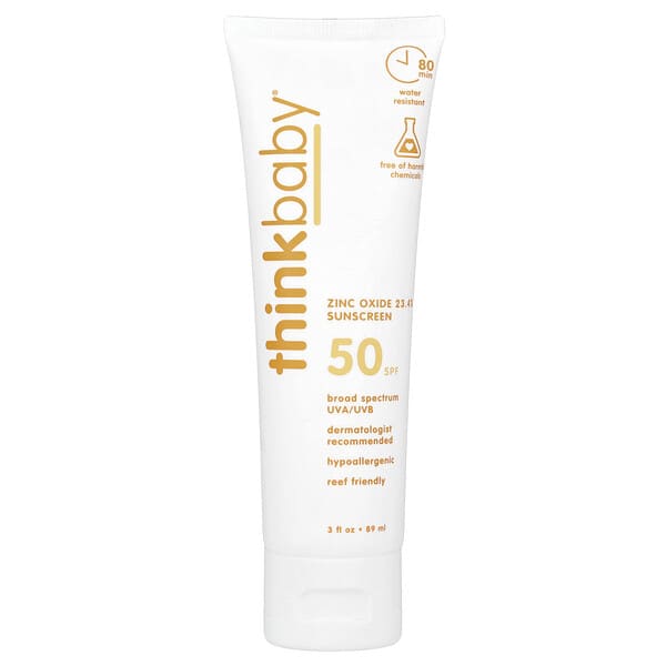 think, Thinkbaby®, Zinc Oxide Sunscreen, SPF 50, 3 fl oz (89 ml)