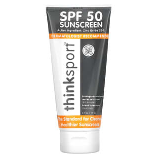 ثينك‏, Thinksport، واقي شمسي، بعامل حماية من أشعة الشمس درجة 50+، 6 أونصة سائلة (177 مل)