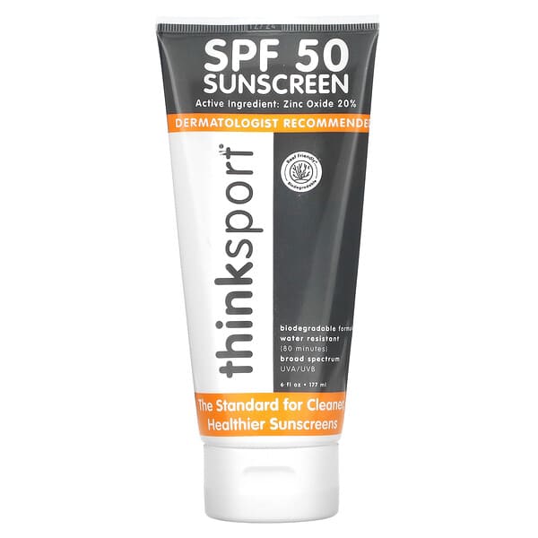 think, Thinksport, Sunscreen, SPF 50, 6 fl oz (177 ml)