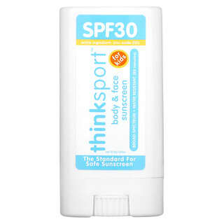 Think, Thinksport, Face & Body, Sunscreen Stick, For Kids, SPF 30, 0.64 oz (18.4 g)