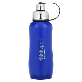 Think, Thinksport, botella de deporte aislada, azul, 25 oz (750 ml)