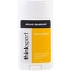 Thinksport, Natural Deodorant, Unscented, 2.9 oz (85.8 ml)