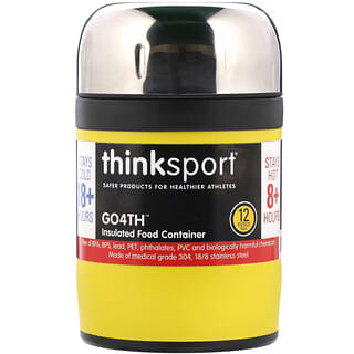 ثينك‏, Thinksport، GO4TH، وعاء طعام معزول، أصفر، 12 أونصة (350 مل)