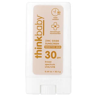 think, Thinkbaby®, Zinc Oxide Sunscreen Stick, SPF 30, Sensitive Skin, 0.64 oz (18.4 g)