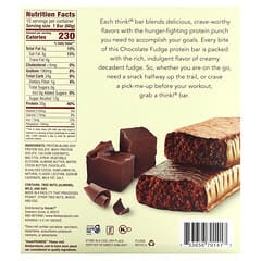 Think !, Barras con alto contenido de proteínas, Fudge de chocolate, 10 barras, 60 g (2,1 oz) cada una