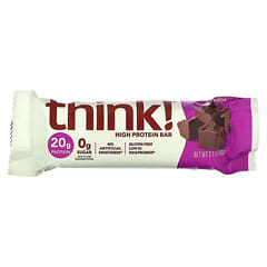 Think !, Батончики з високим вмістом білка, шоколадна помадка, 10 батончиків, 2,1 унції (60 г) кожен