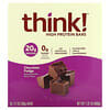 Think !, 高タンパクプロテインバー、チョコレートファッジ、10本、各60 g（2.1 oz）